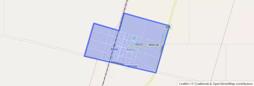 Mapa de ubicacion de Melo.