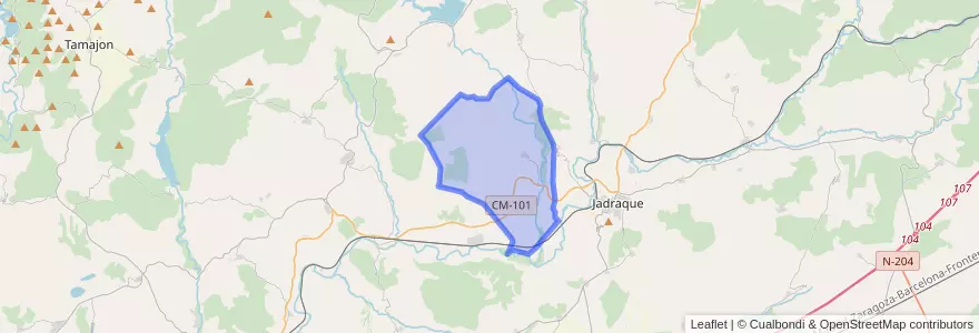 Mapa de ubicacion de Membrillera.