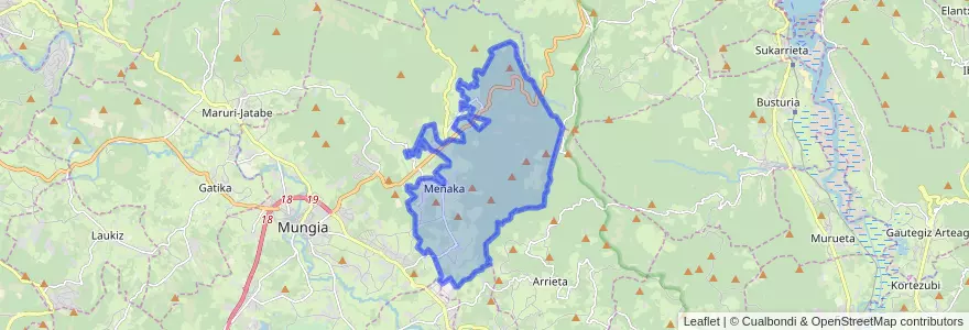 Mapa de ubicacion de Meñaka.