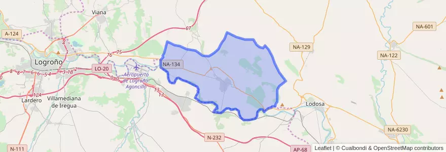 Mapa de ubicacion de Mendavia.