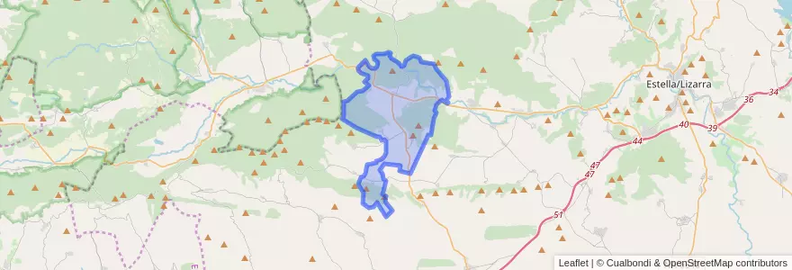 Mapa de ubicacion de Mendaza.