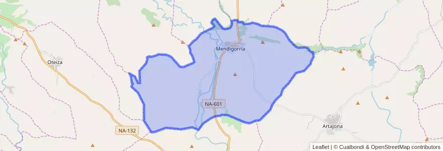 Mapa de ubicacion de Mendigorria.