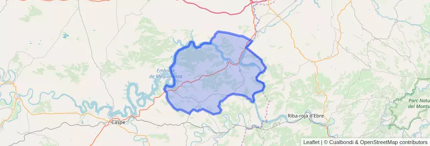 Mapa de ubicacion de Mequinenza.