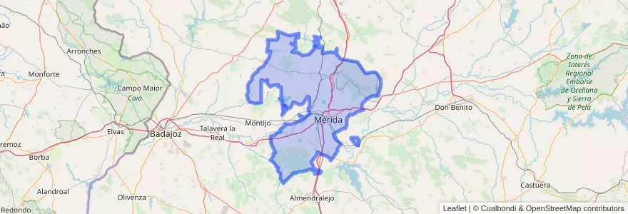 Mapa de ubicacion de Mérida.