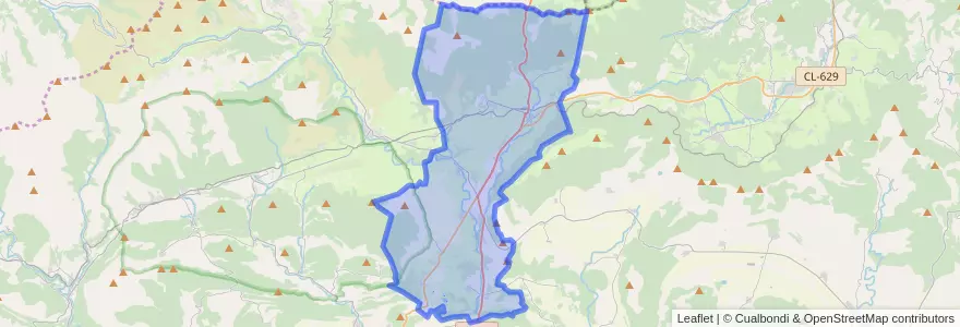 Mapa de ubicacion de Merindad de Montija.
