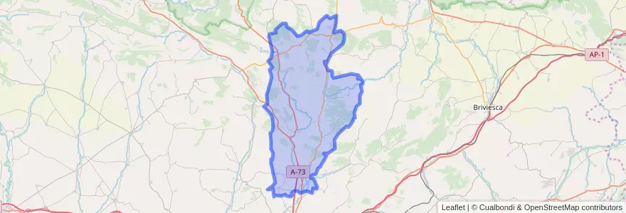 Mapa de ubicacion de Merindad de Río Ubierna.