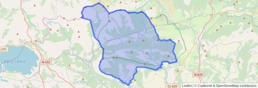 Mapa de ubicacion de Merindad de Sotoscueva.