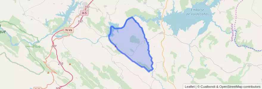 Mapa de ubicacion de Mesas de Ibor.