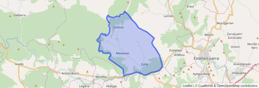 Mapa de ubicacion de Metauten.