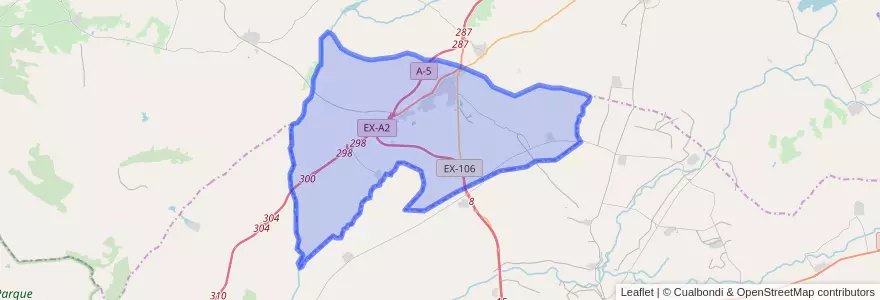 Mapa de ubicacion de Miajadas.