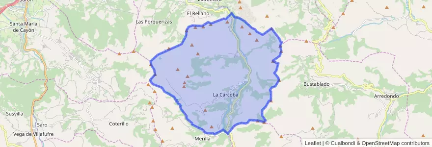 Mapa de ubicacion de Miera.