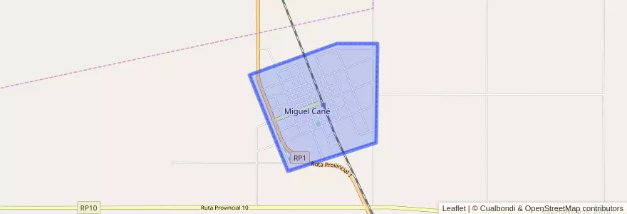 Mapa de ubicacion de Miguel Cané.