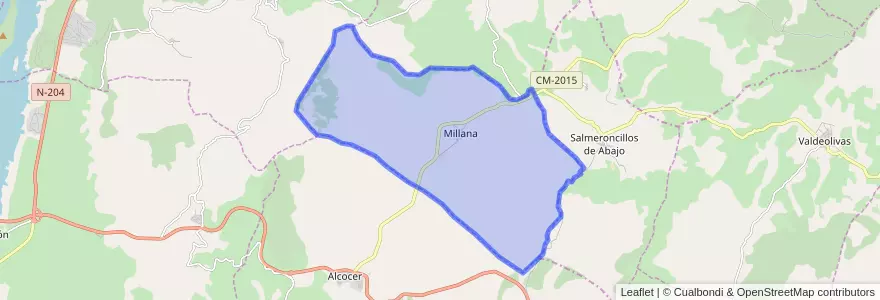 Mapa de ubicacion de Millana.