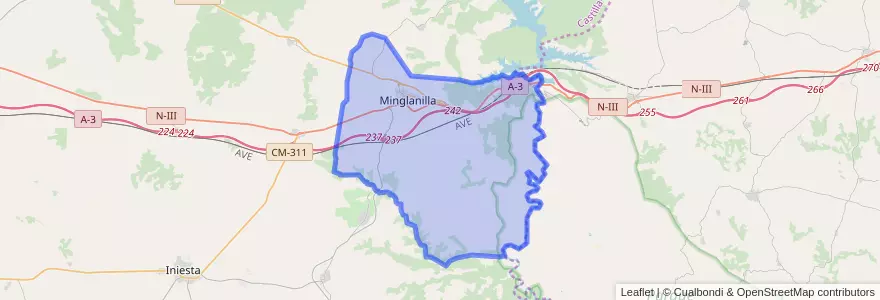 Mapa de ubicacion de Minglanilla.