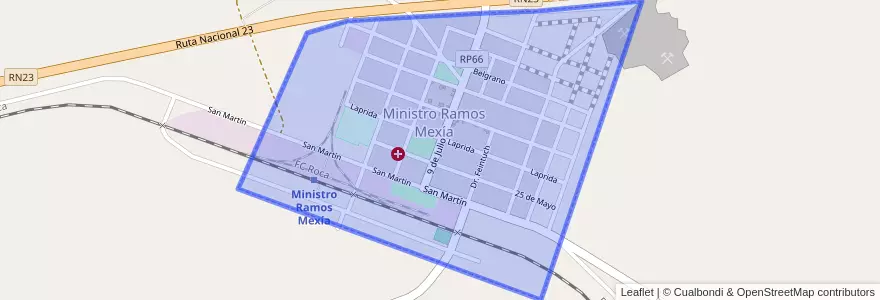Mapa de ubicacion de Ministro Ramos Mexía.