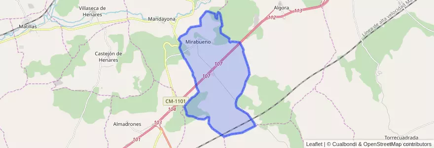 Mapa de ubicacion de Mirabueno.