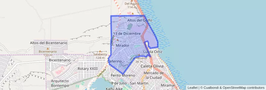Mapa de ubicacion de Mirador.
