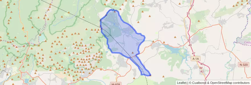 Mapa de ubicacion de Miraflores de la Sierra.