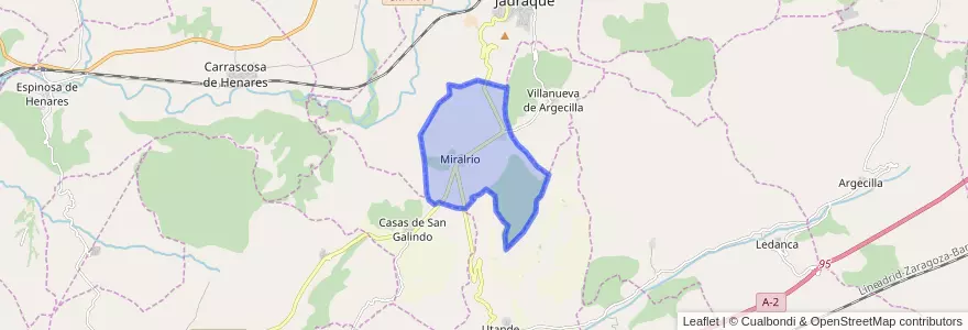 Mapa de ubicacion de Miralrío.