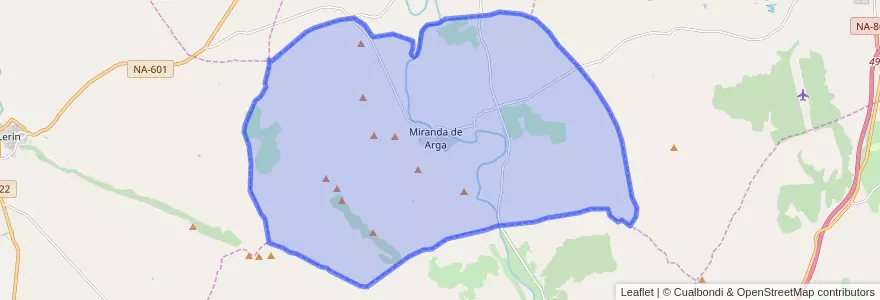 Mapa de ubicacion de Miranda de Arga.