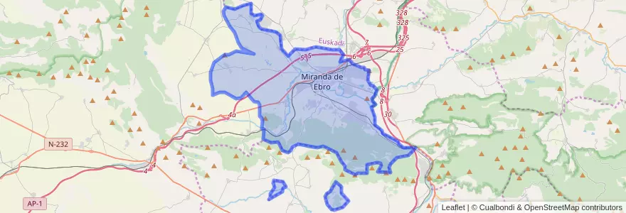 Mapa de ubicacion de Miranda de Ebro.