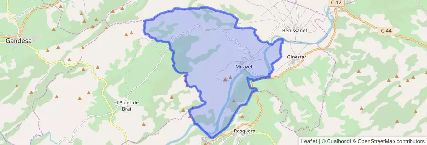 Mapa de ubicacion de Miravet.