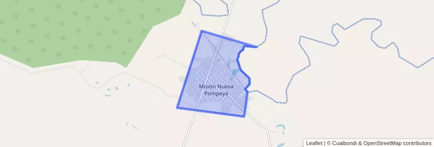 Mapa de ubicacion de Misión Nueva Pompeya.