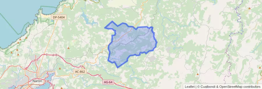 Mapa de ubicacion de Moeche.