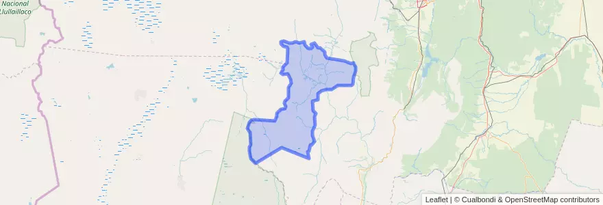 Mapa de ubicacion de Molinos.