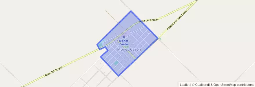 Mapa de ubicacion de Mones Cazón.