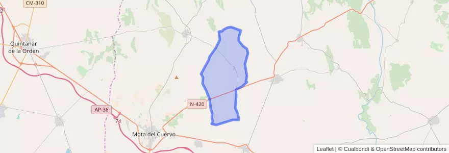 Mapa de ubicacion de Monreal del Llano.