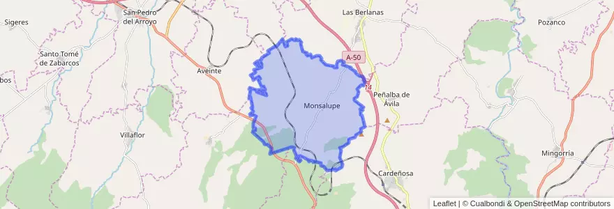 Mapa de ubicacion de Monsalupe.