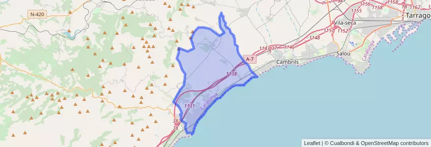 Mapa de ubicacion de Mont-roig del Camp.