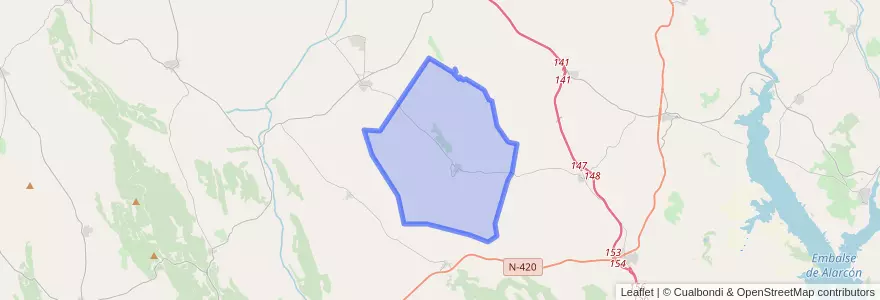 Mapa de ubicacion de Montalbanejo.