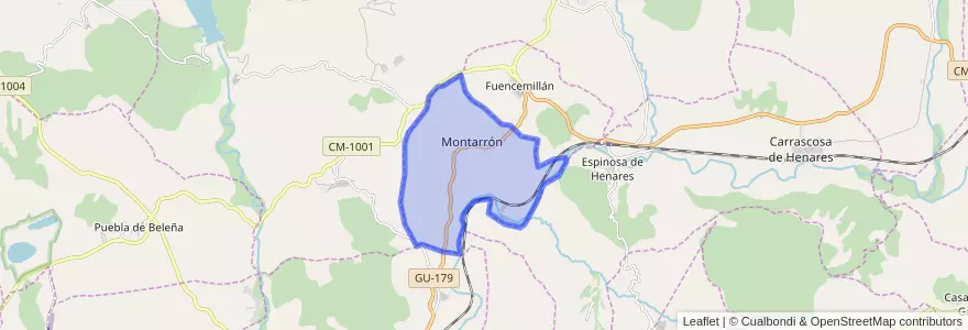 Mapa de ubicacion de Montarrón.