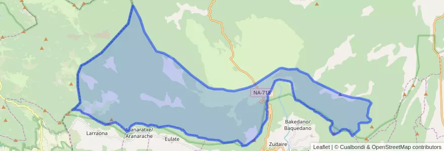 Mapa de ubicacion de Monte Común de las Améscoas/Ameskoa mendiak.