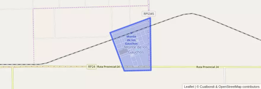 Mapa de ubicacion de Monte de los Gauchos.