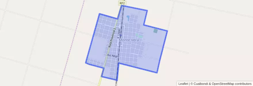Mapa de ubicacion de Monte Vera.