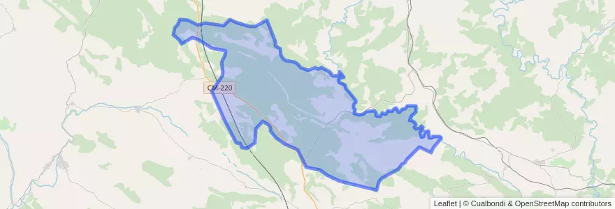 Mapa de ubicacion de Monteagudo de las Salinas.