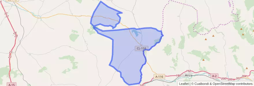Mapa de ubicacion de Monteagudo de las Vicarías.