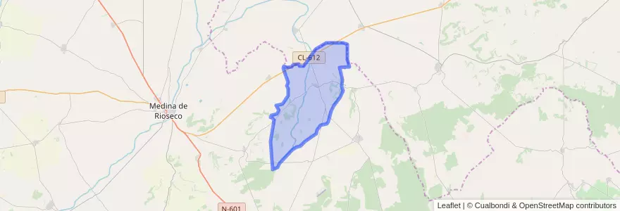 Mapa de ubicacion de Montealegre de Campos.