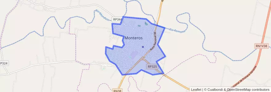 Mapa de ubicacion de Monteros.