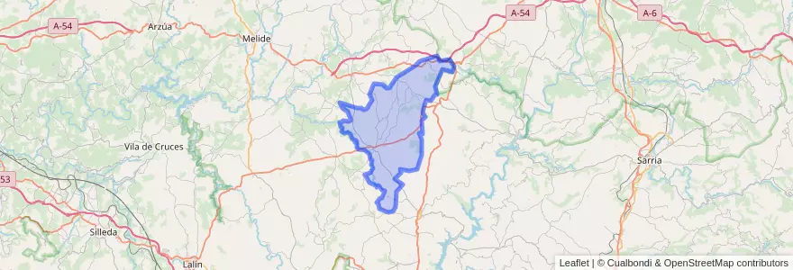 Mapa de ubicacion de Monterroso.
