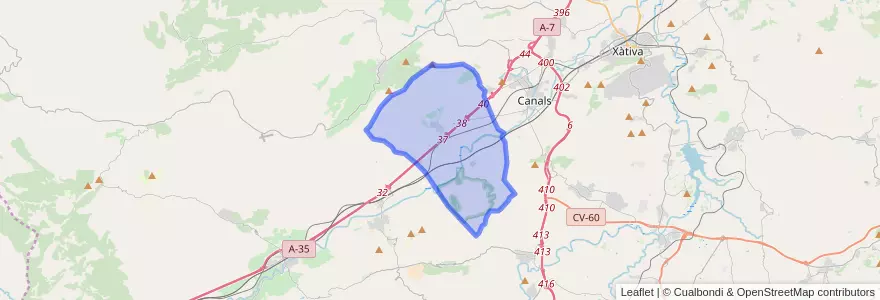 Mapa de ubicacion de Montesa.