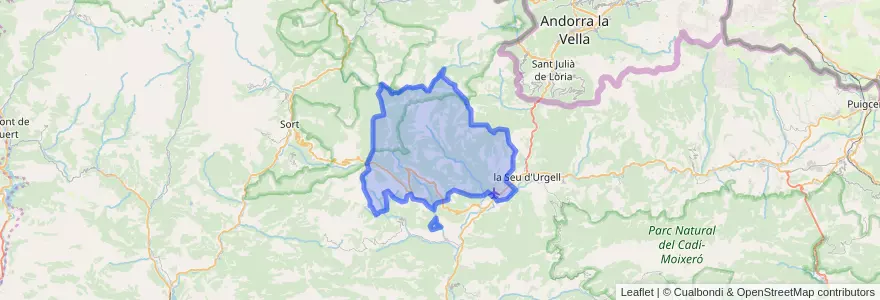 Mapa de ubicacion de Montferrer i Castellbò.
