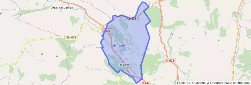 Mapa de ubicacion de Montorio.