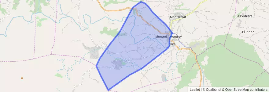 Mapa de ubicacion de Montroi / Montroy.
