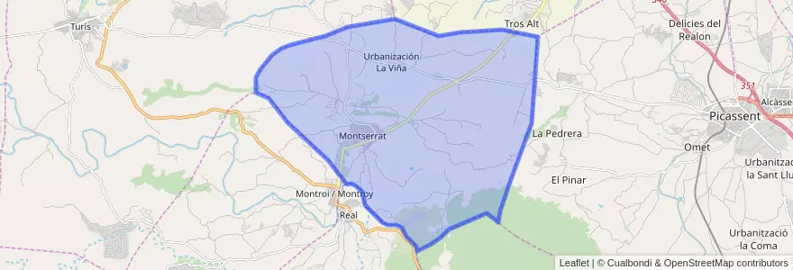 Mapa de ubicacion de Montserrat.