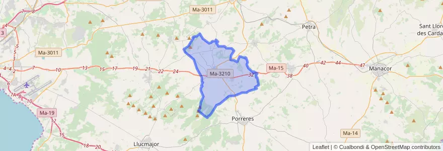 Mapa de ubicacion de Montuïri.