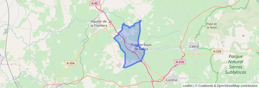 Mapa de ubicacion de Monturque.